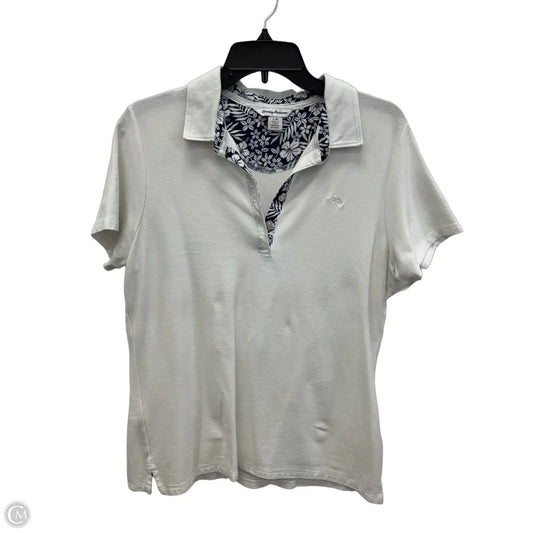 Top Short Sleeve By Tommy Bahama In White, Size: L