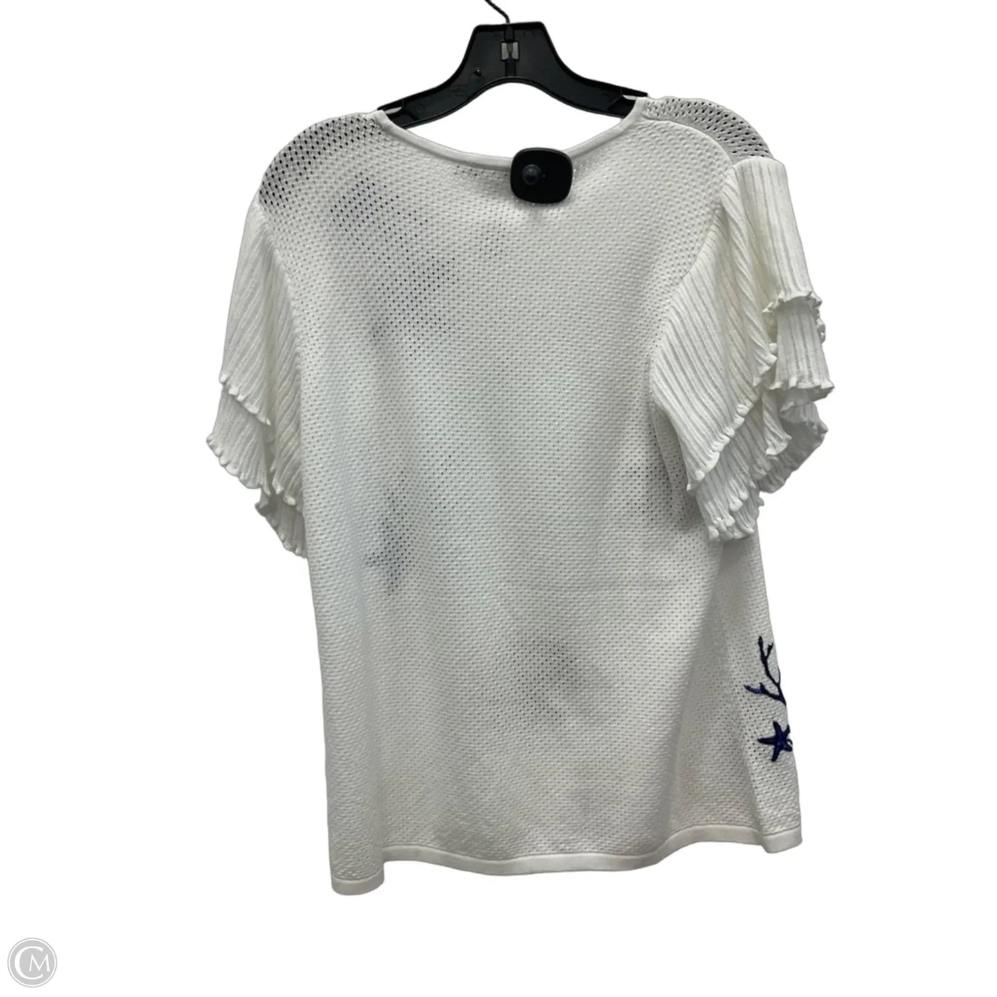 Top Short Sleeve By Chicos In White, Size: M