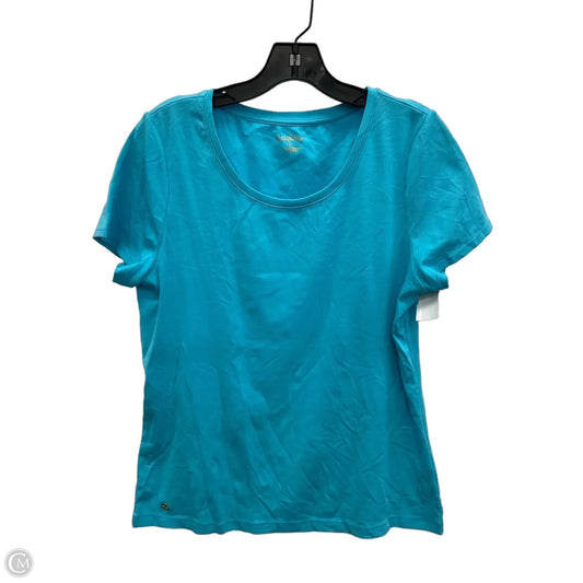 Top Short Sleeve Designer By Lilly Pulitzer In Blue, Size: Xl
