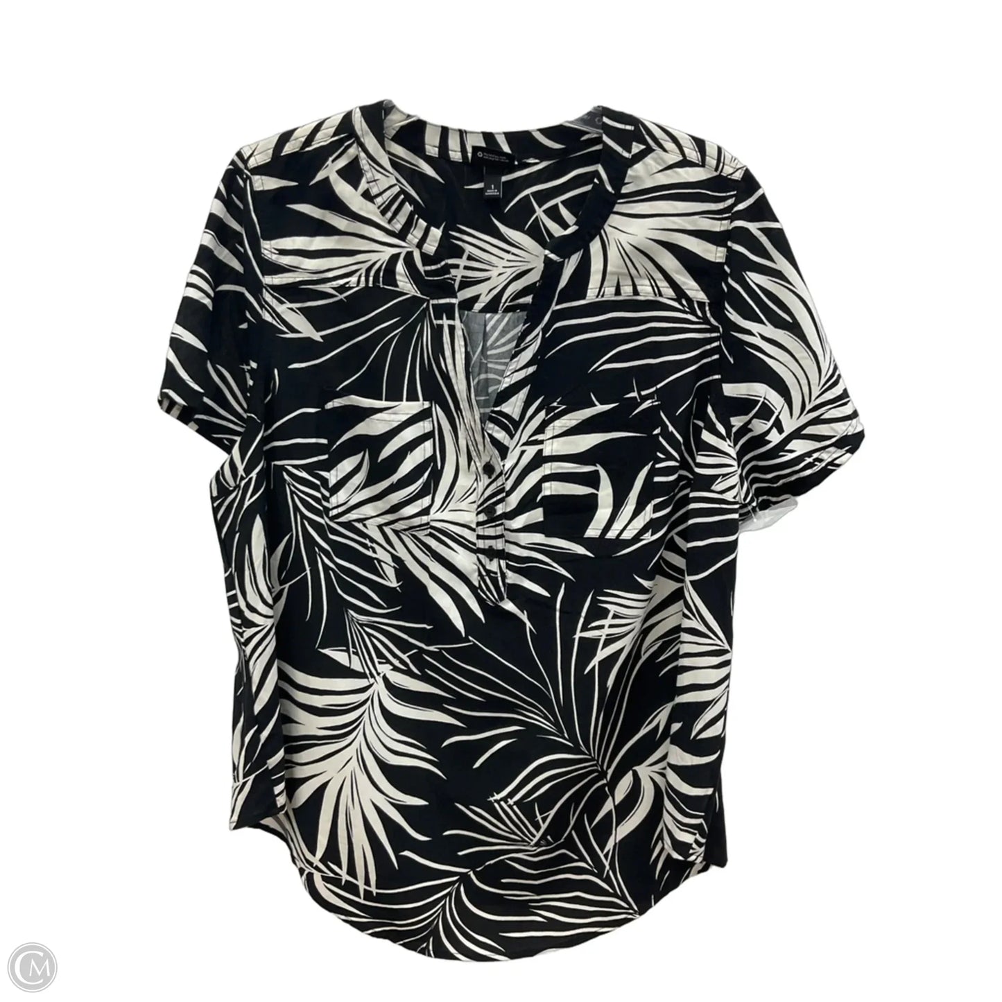 Top Short Sleeve By Torrid In Black & White, Size: 1x