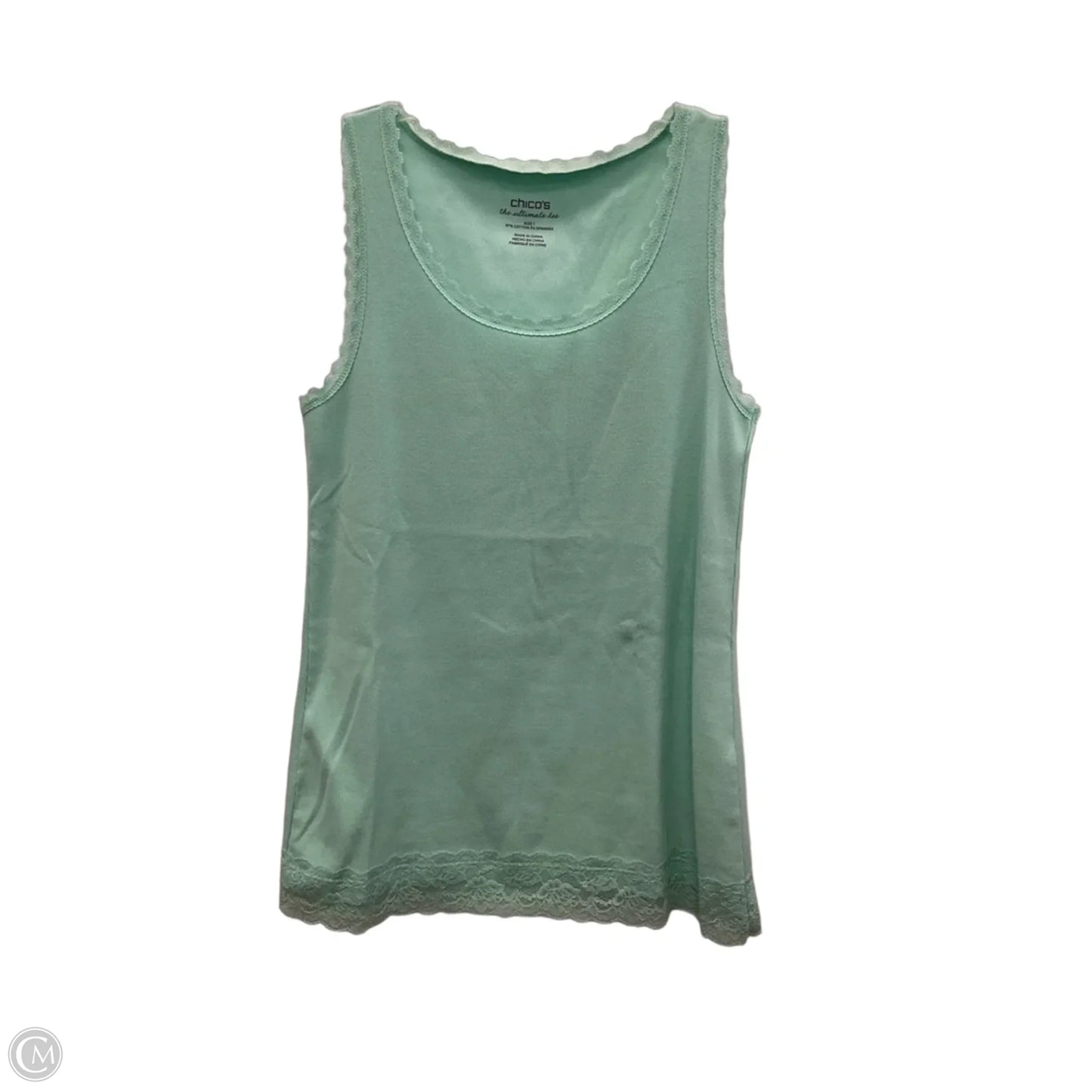 Top Sleeveless By Chicos In Blue, Size: M