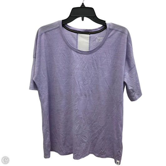 Athletic Top Short Sleeve By Smartwool In Purple, Size: Xl