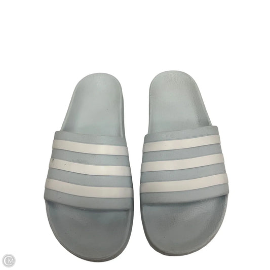 Sandals Flats By Adidas In Blue, Size: 9
