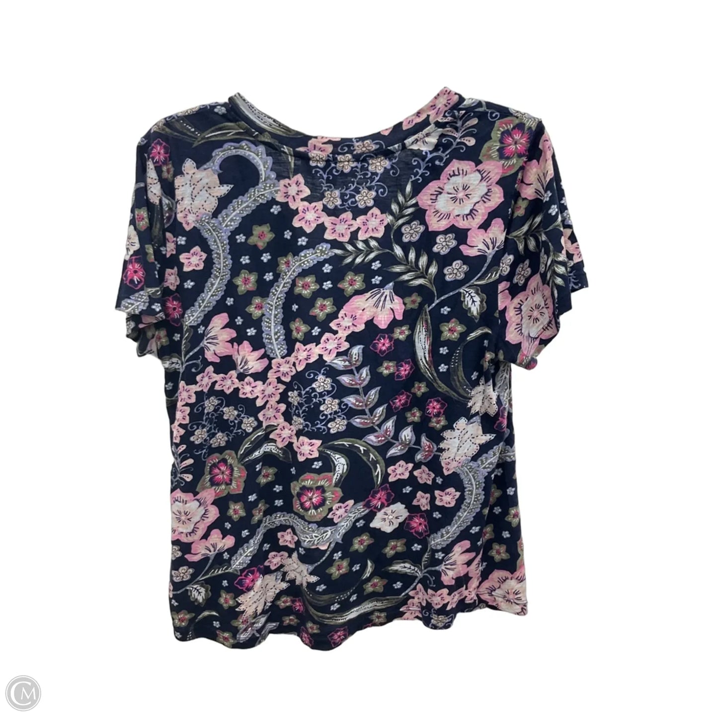 Top Short Sleeve By Loft In Blue, Size: L