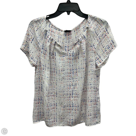 Top Short Sleeve By Worthington In White, Size: L