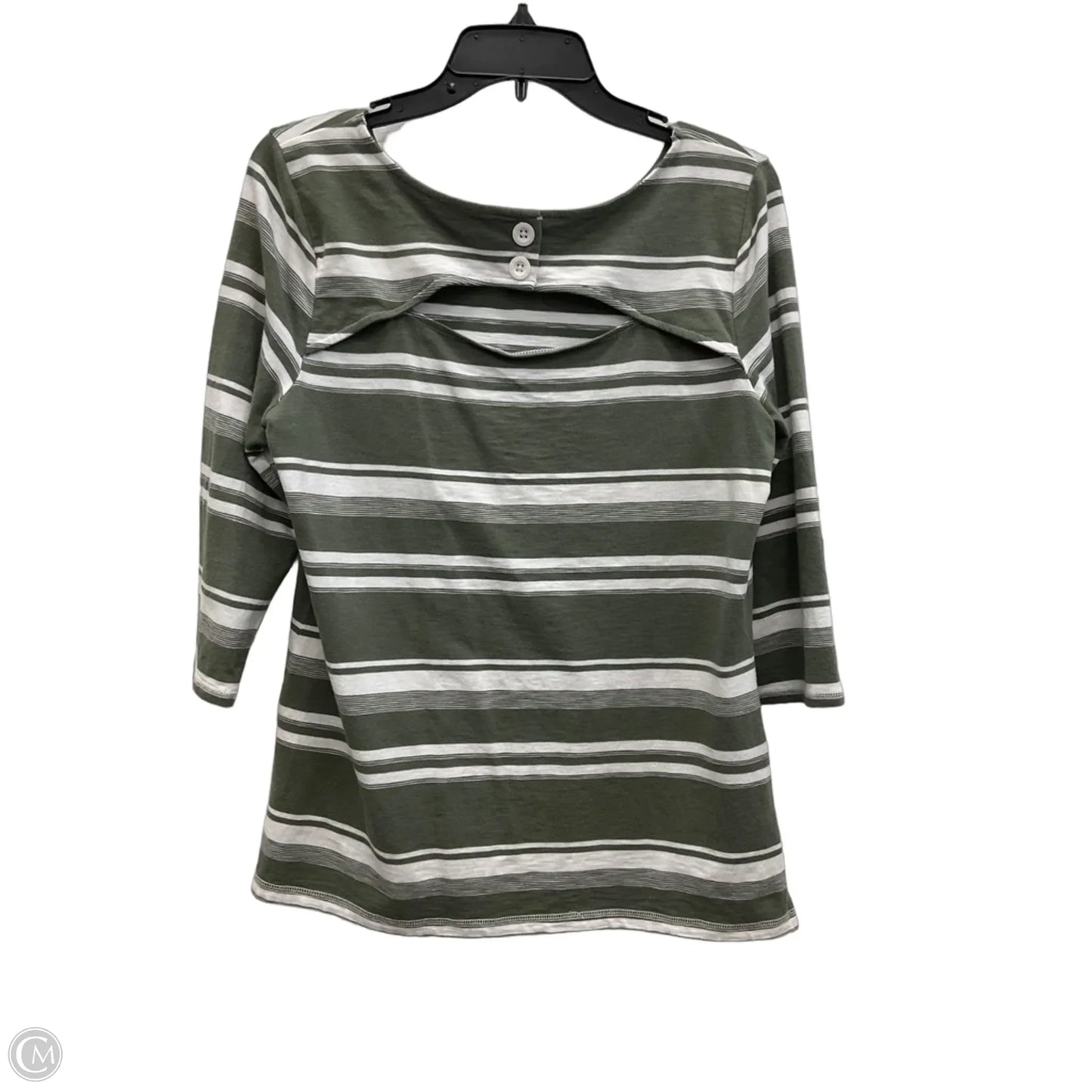 Top Short Sleeve By Talbots In Green, Size: L