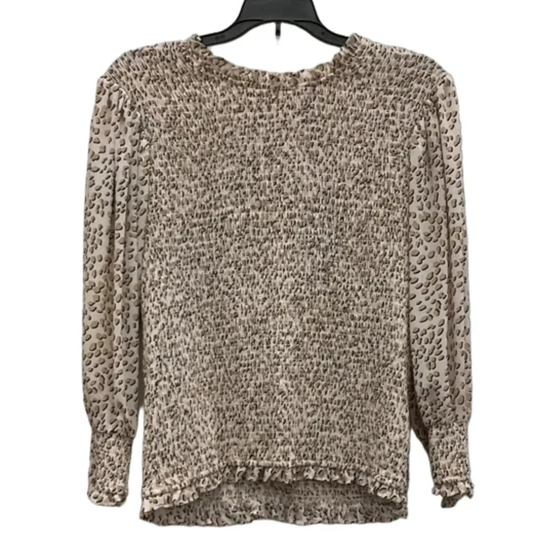 Top Long Sleeve By Express In Animal Print, Size: L