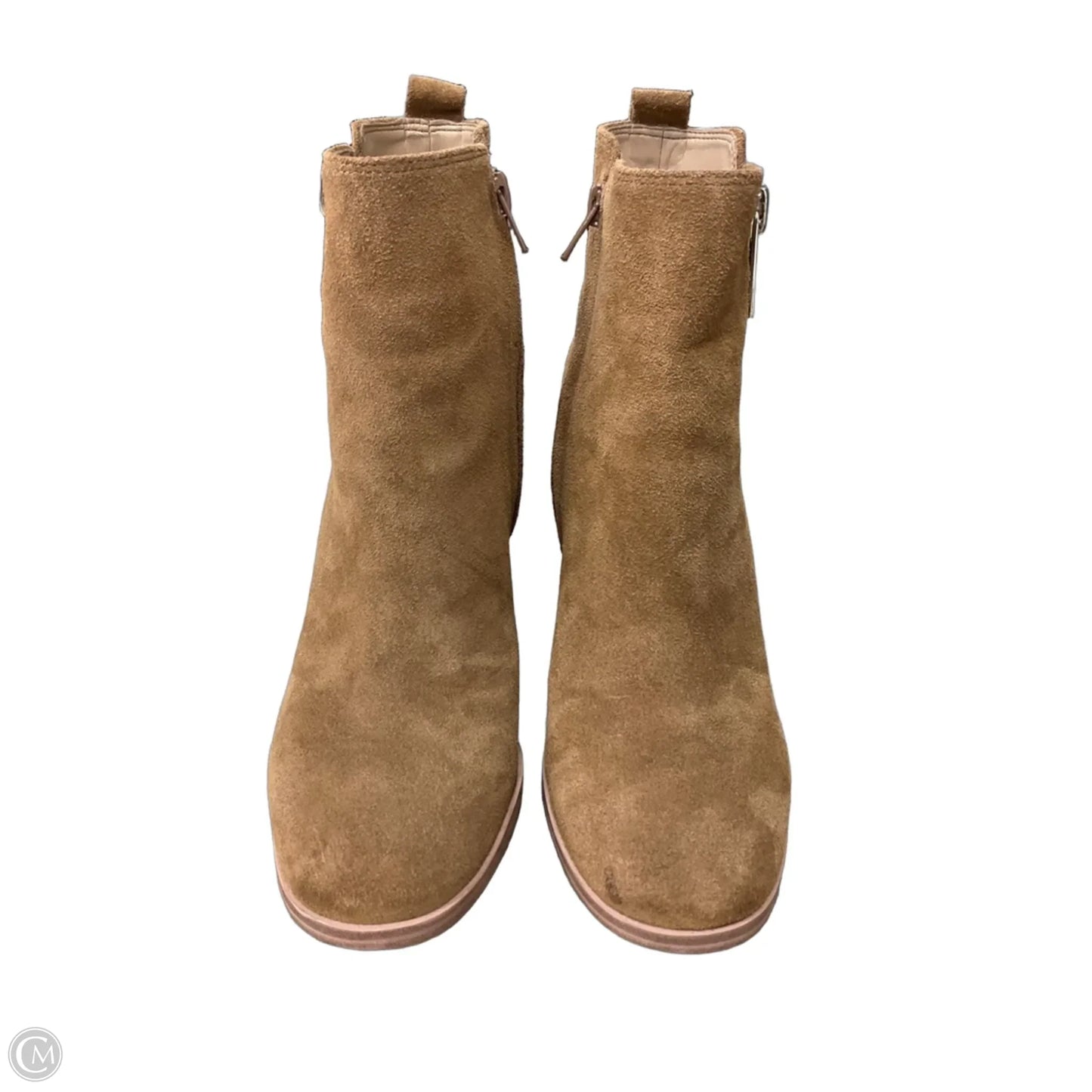 Boots Ankle Heels By Nine West In Brown, Size: 7