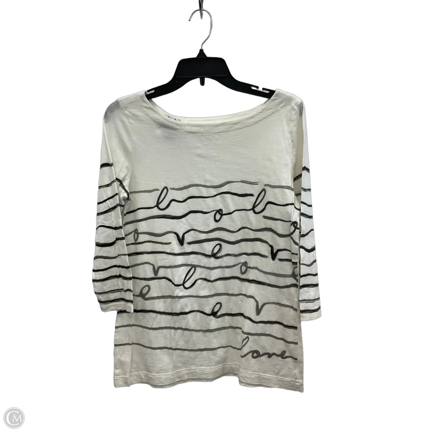 Top Long Sleeve By Loft In White, Size: M
