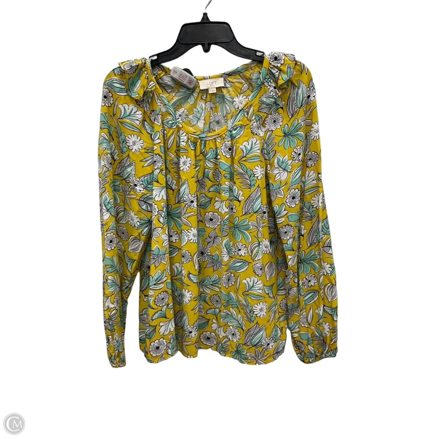 Top Long Sleeve By Loft In Yellow, Size: S