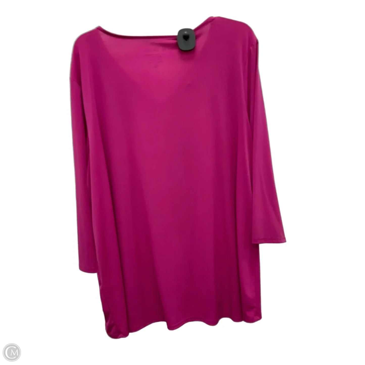 Top Short Sleeve By Chicos In Pink, Size: 4x