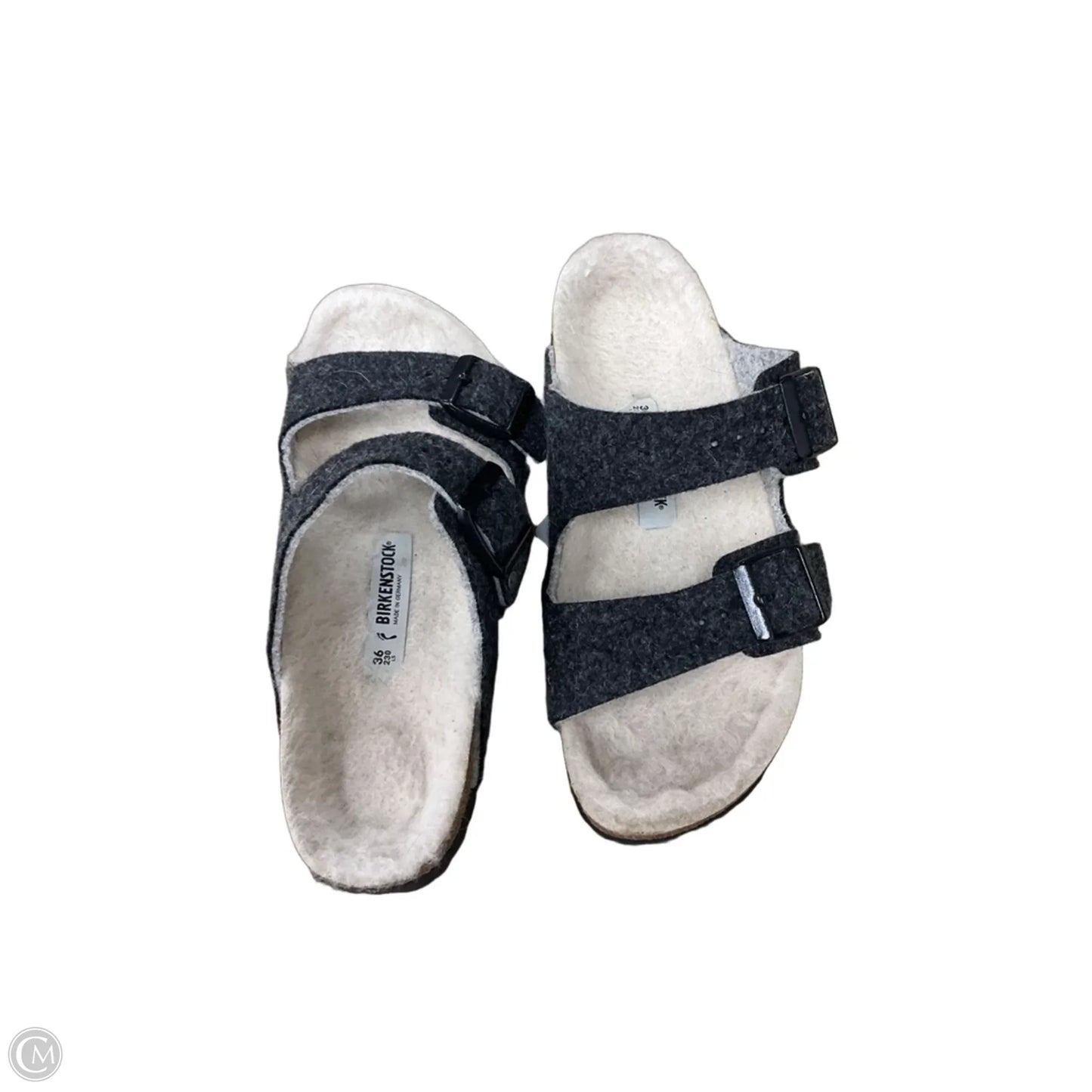 Sandals Flats By Birkenstock In Grey, Size: 7