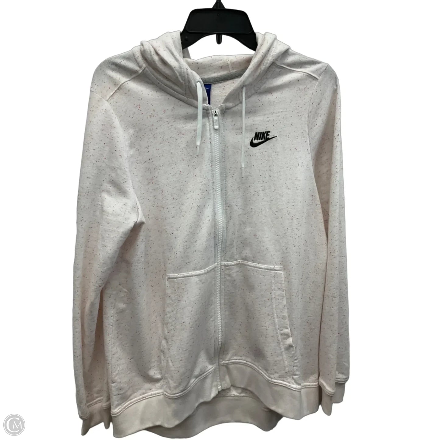 Athletic Jacket By Nike Apparel In White, Size: M