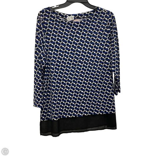Top Long Sleeve By Chicos In Blue, Size: M