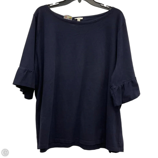 Top Short Sleeve By Talbots In Blue, Size: 3x