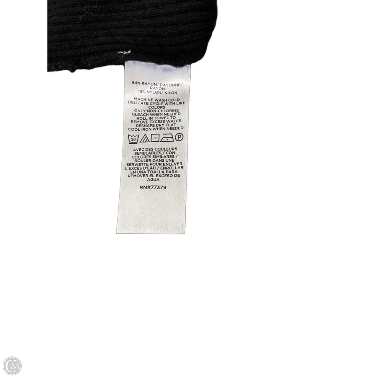 Top Short Sleeve By Ann Taylor In Black, Size: M