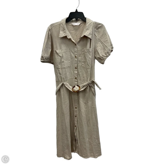 Dress Casual Maxi By Lc Lauren Conrad In Tan, Size: Xxl