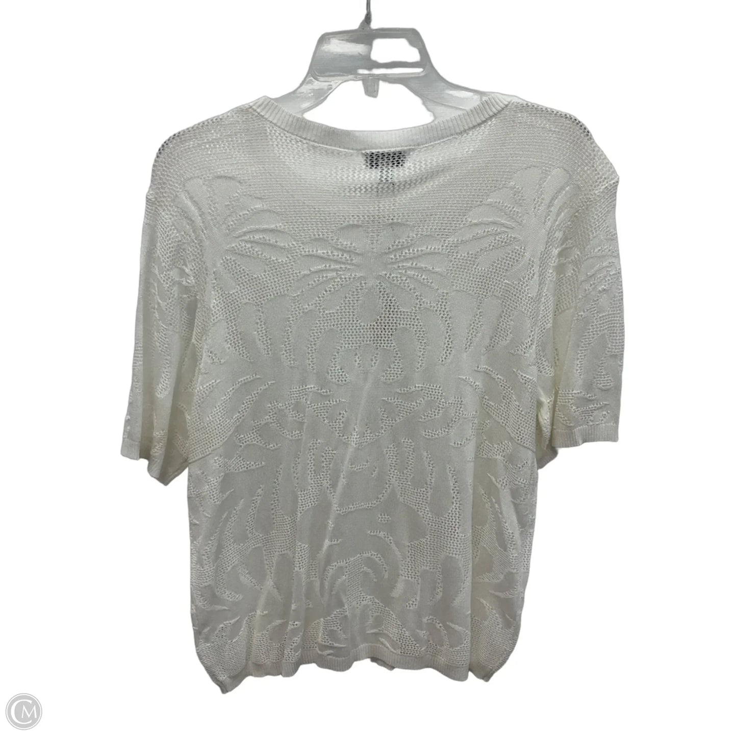 Top Short Sleeve By Current Air In White, Size: L