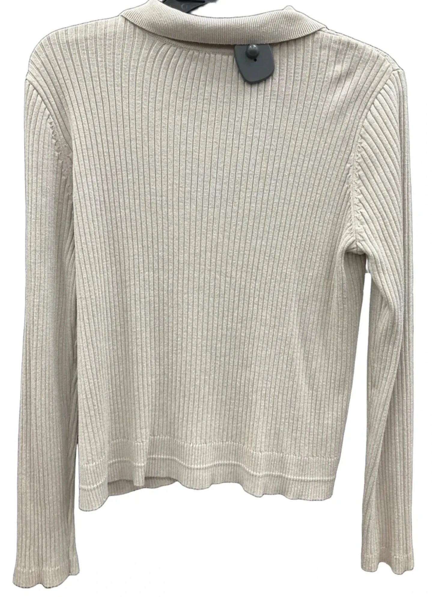 Top Long Sleeve By Cyrus In Tan, Size: L