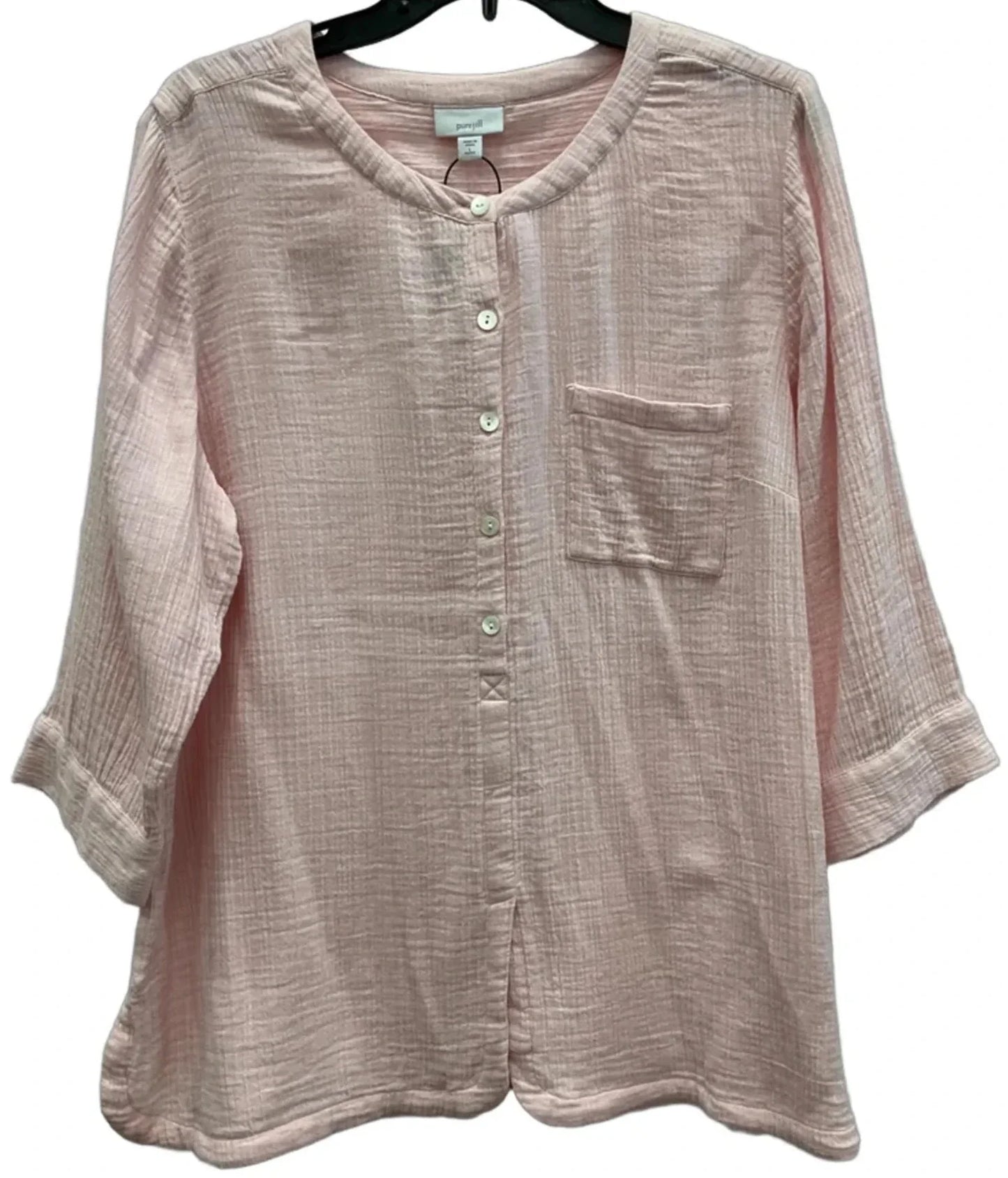 Top 3/4 Sleeve By J. Jill In Pink, Size: Lp