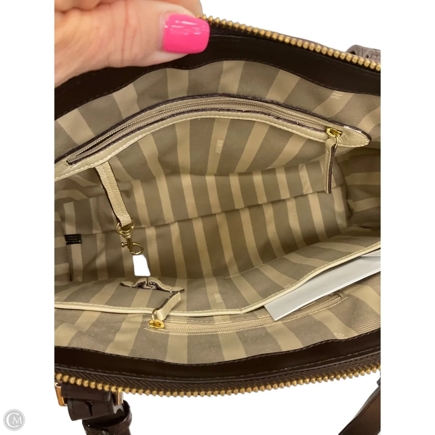 Handbag Designer By Brahmin, Size: Large