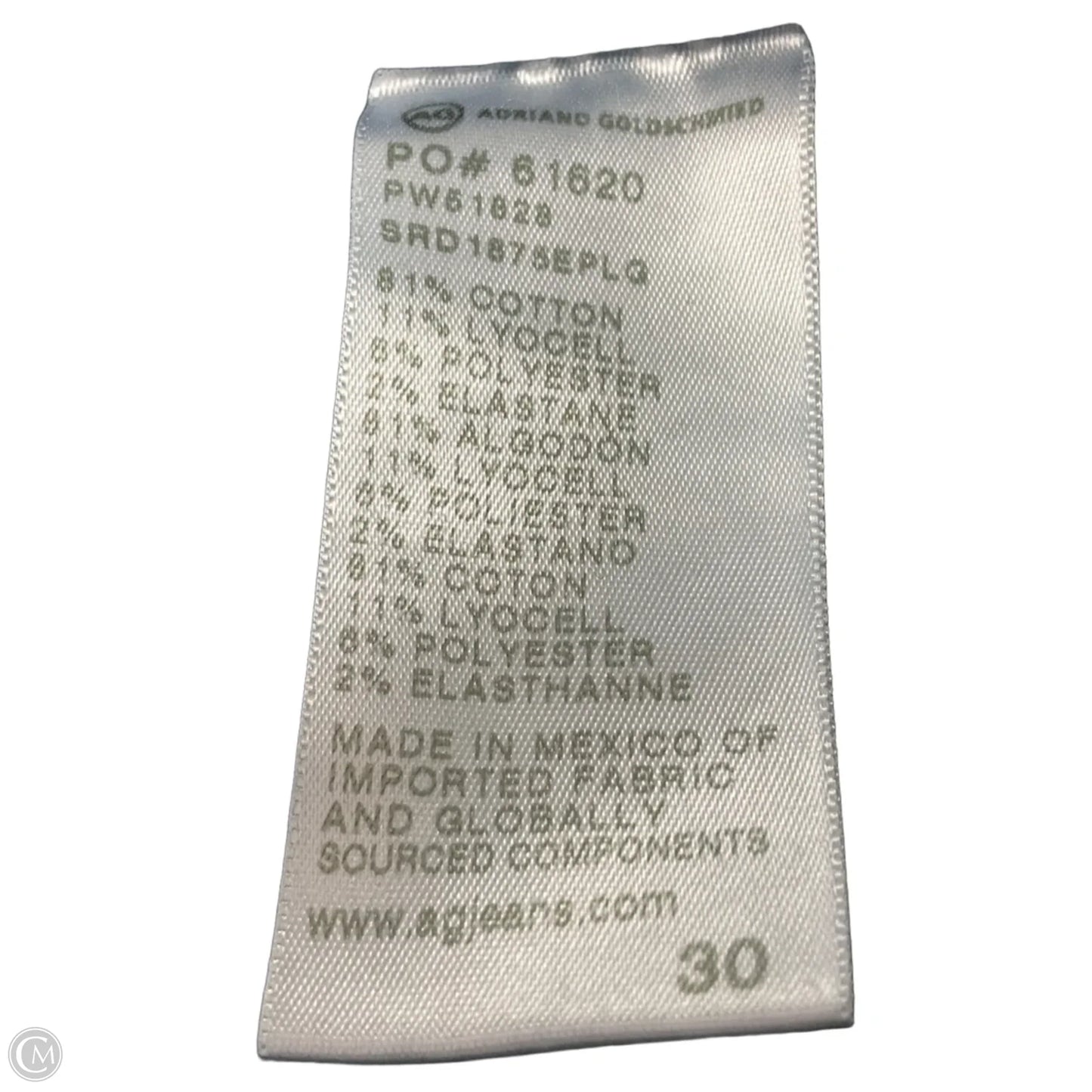 Jeans Straight By Ag Jeans In Blue Denim, Size: 8
