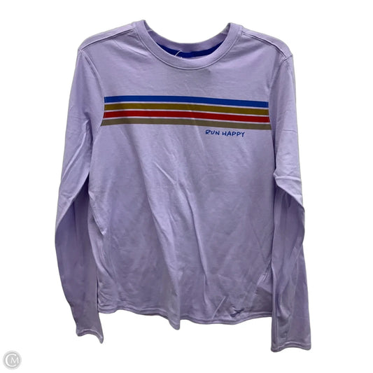 Athletic Top Long Sleeve Crewneck By Brooks In Purple, Size: L