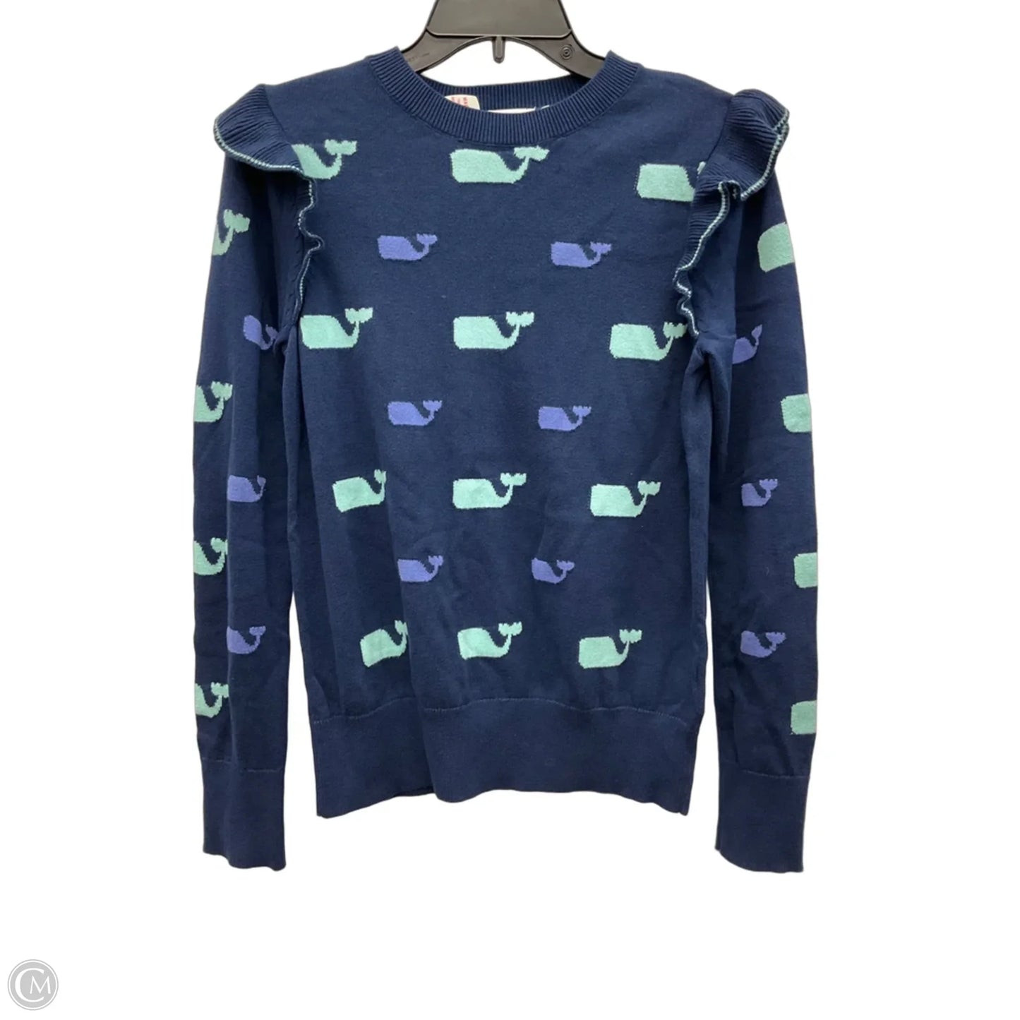 Top Long Sleeve By Vineyard Vines In Navy, Size: Xs