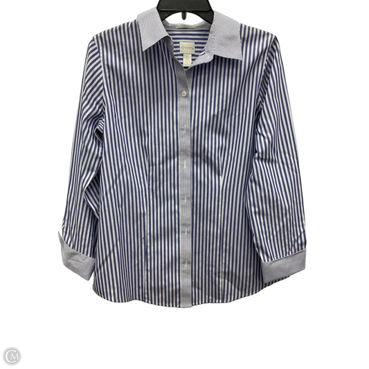 Blouse Long Sleeve By Chicos In Blue, Size: S