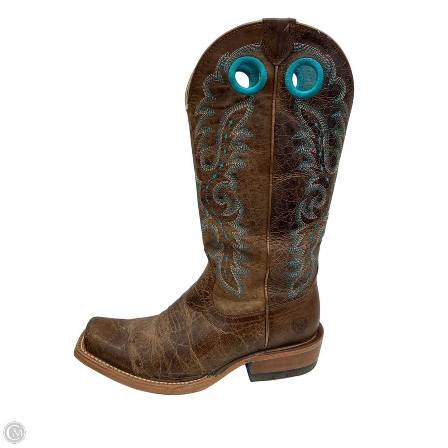 Boots Leather By Ariat In Blue & Brown, Size: 8