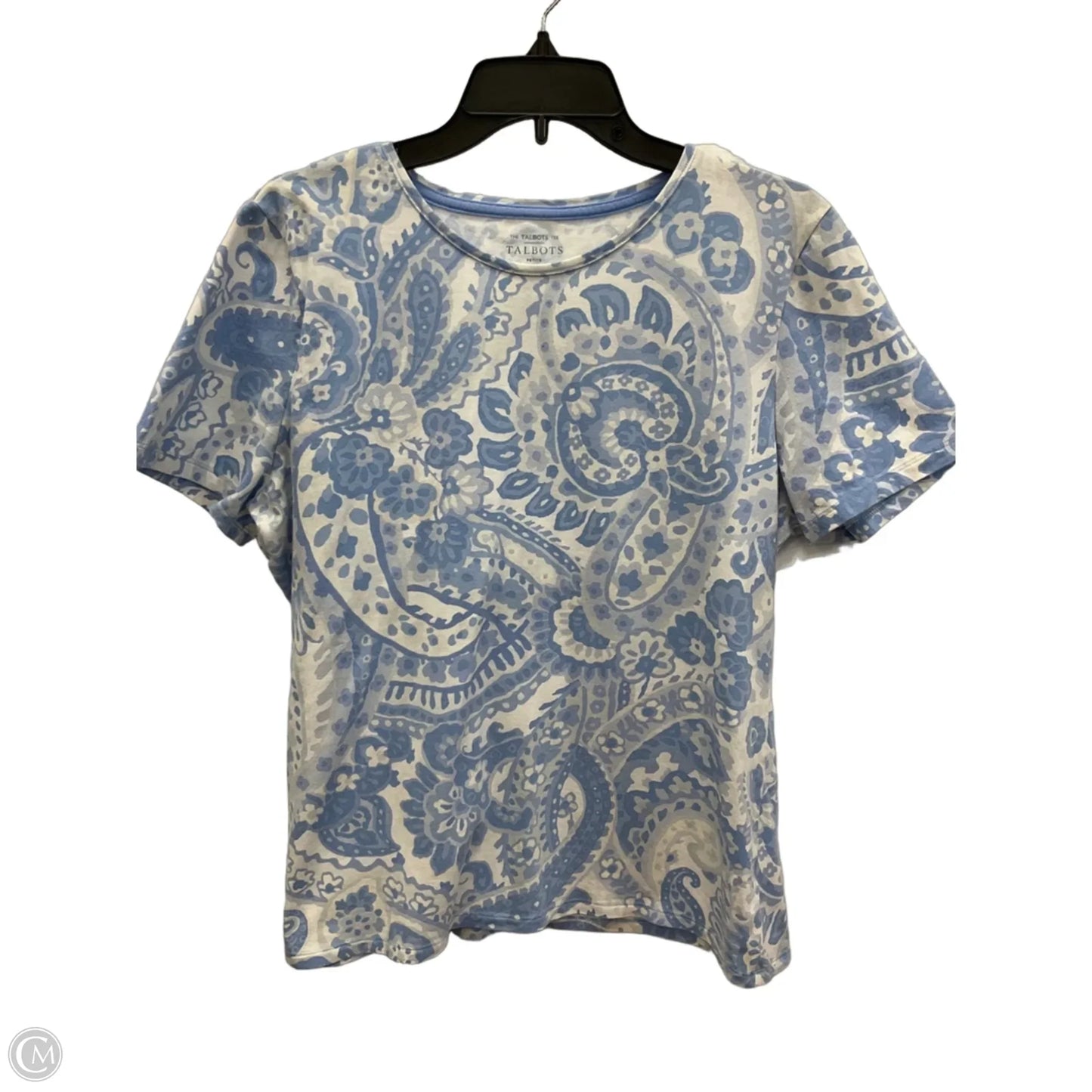 Top Short Sleeve By Talbots In Blue, Size: Xlp