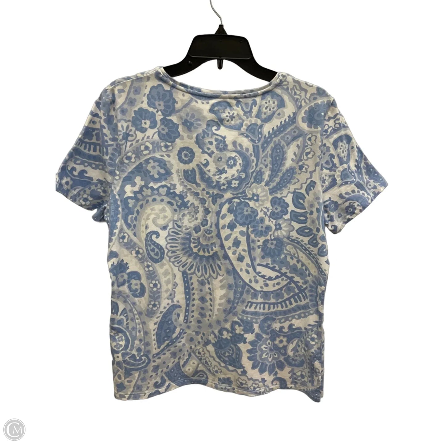 Top Short Sleeve By Talbots In Blue, Size: Xlp