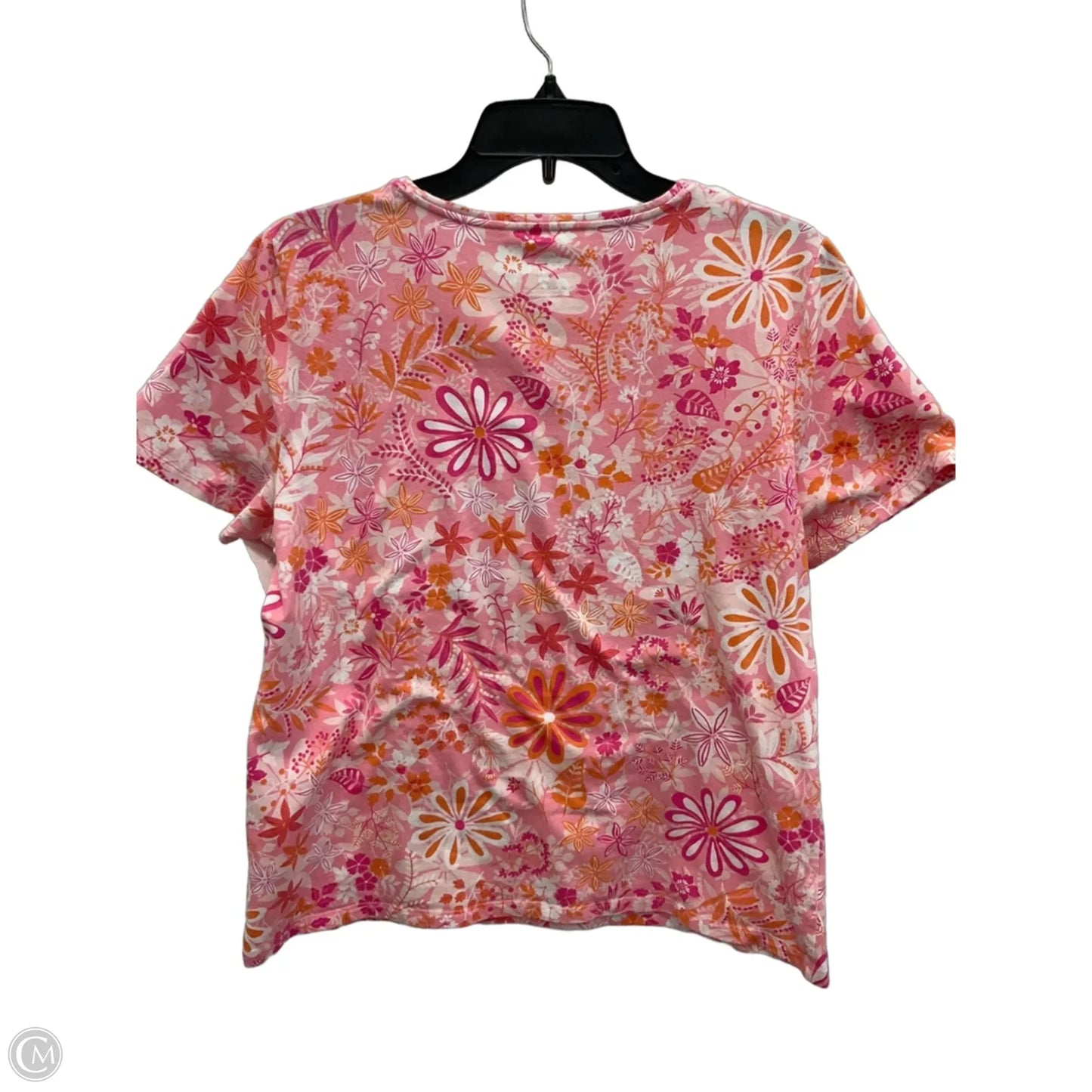 Top Short Sleeve By Talbots In Pink, Size: Xlp