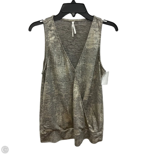Top Sleeveless By Anthropologie In Gold, Size: Xs