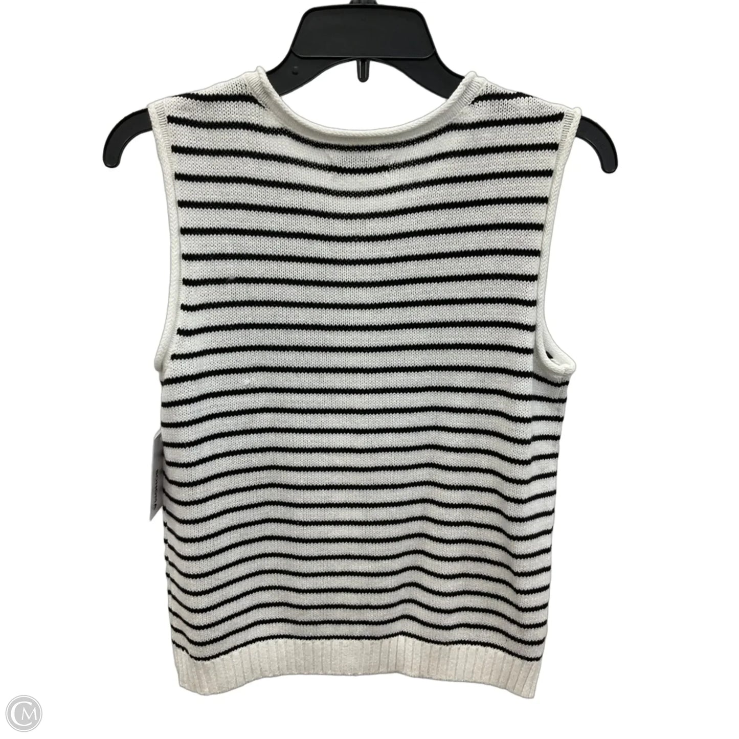 Top Sleeveless By Sonoma In Black & White, Size: Xs