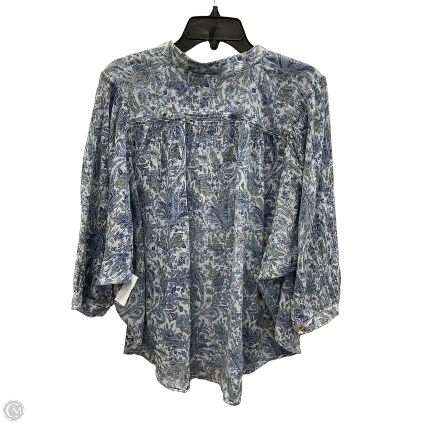 Top 3/4 Sleeve By Pilcro In Blue, Size: 2x