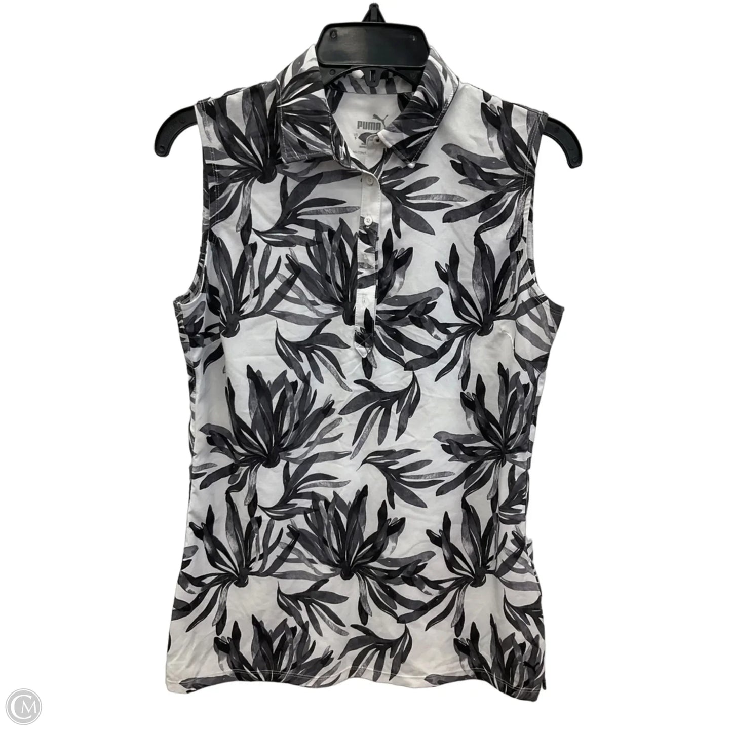 Athletic Tank Top By Puma In Tropical Print, Size: S