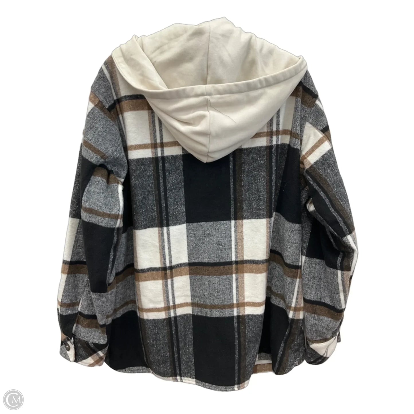 Jacket Shirt By Thread And Supply In Brown & Cream, Size: Xl