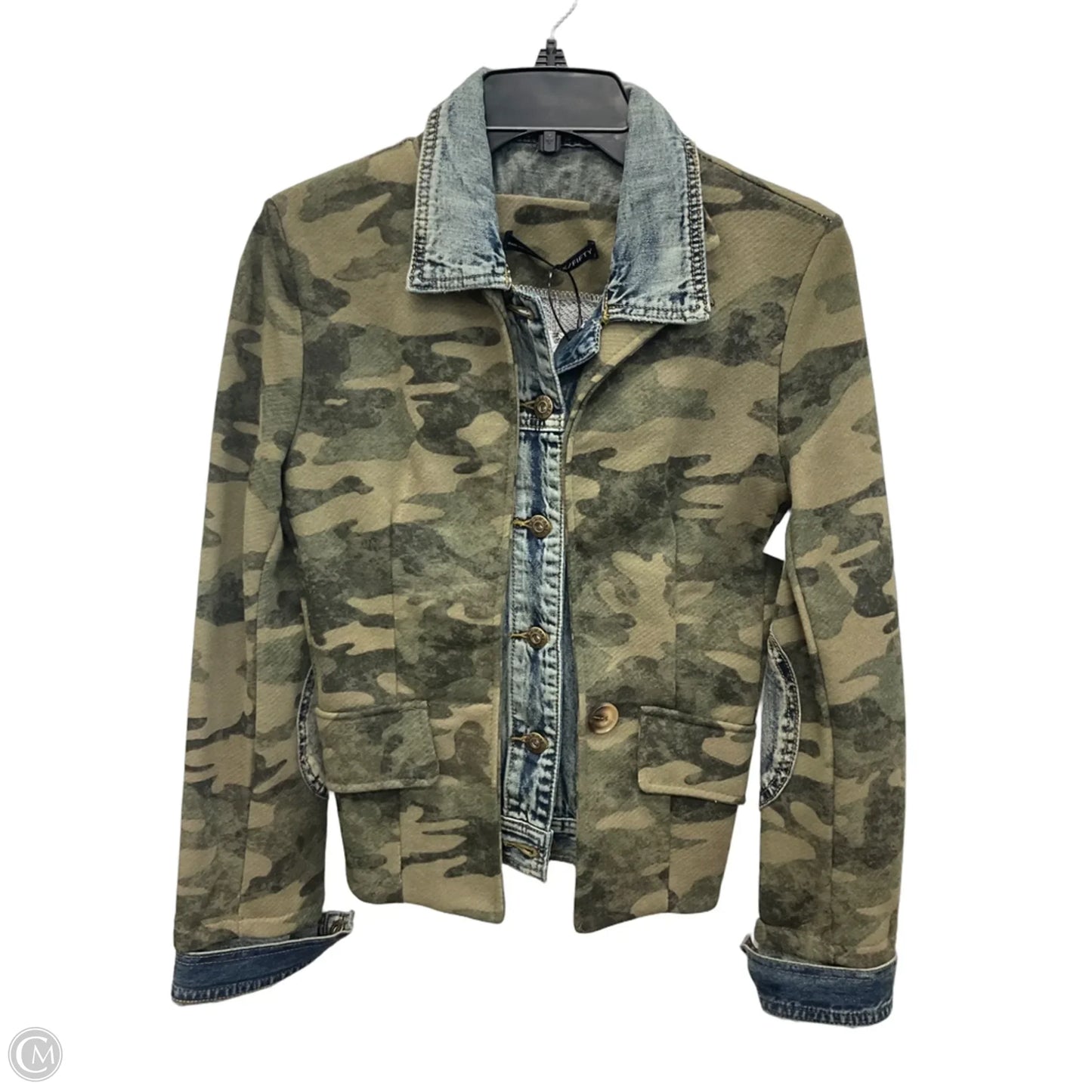 Jacket Denim By Cmb In Camouflage Print, Size: S