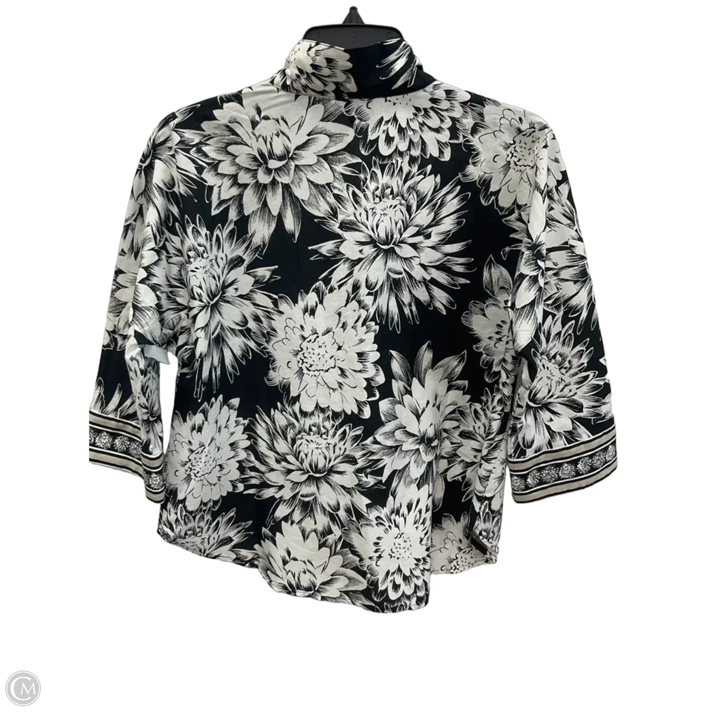 Top 3/4 Sleeve By Talbots In Black, Size: Sp