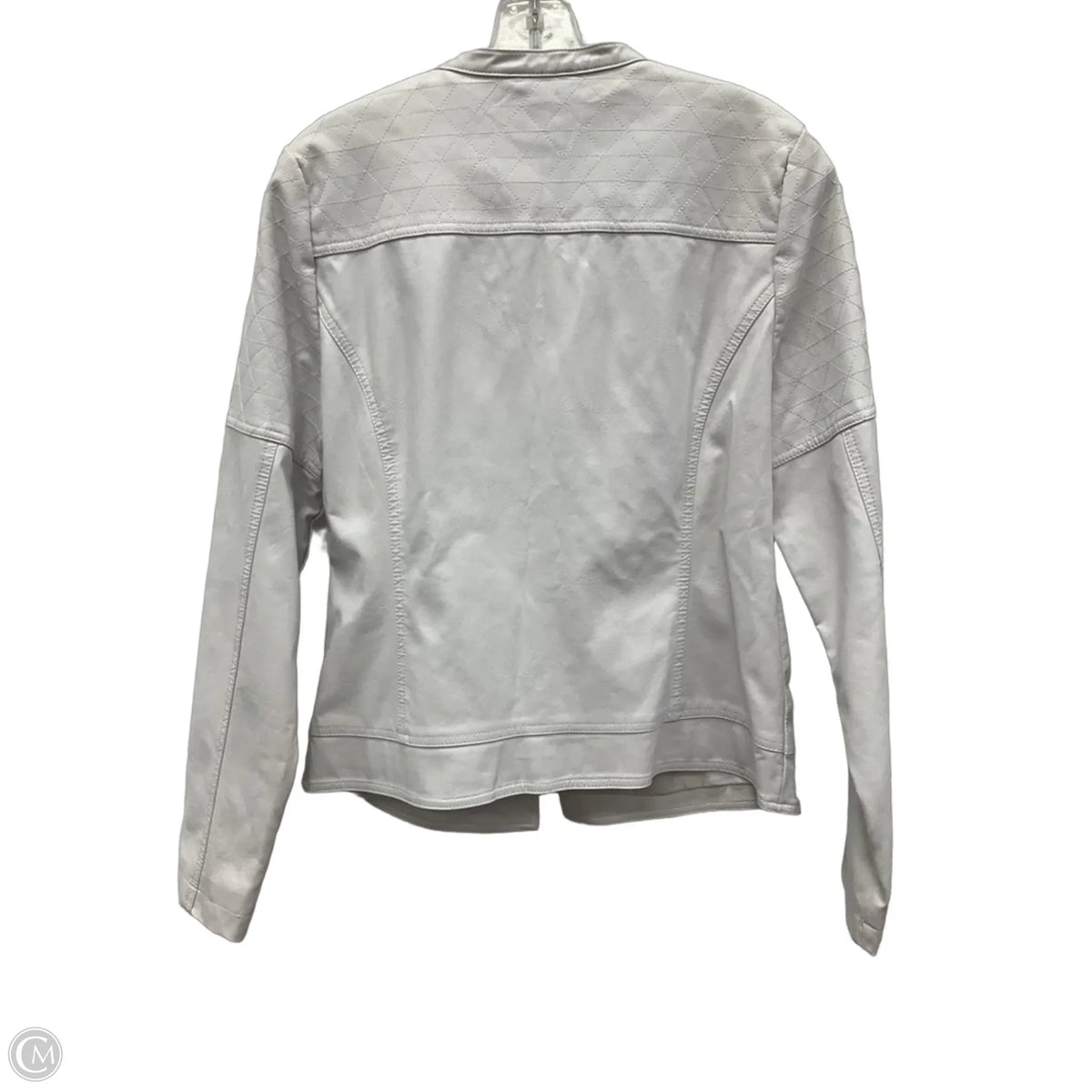 Jacket Leather By Guess In White, Size: L