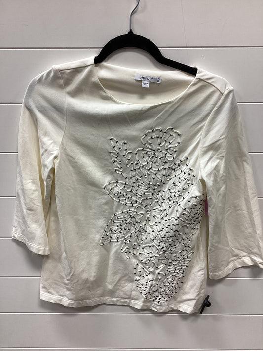 Top Ls By Chicos In Cream, Size:Xs