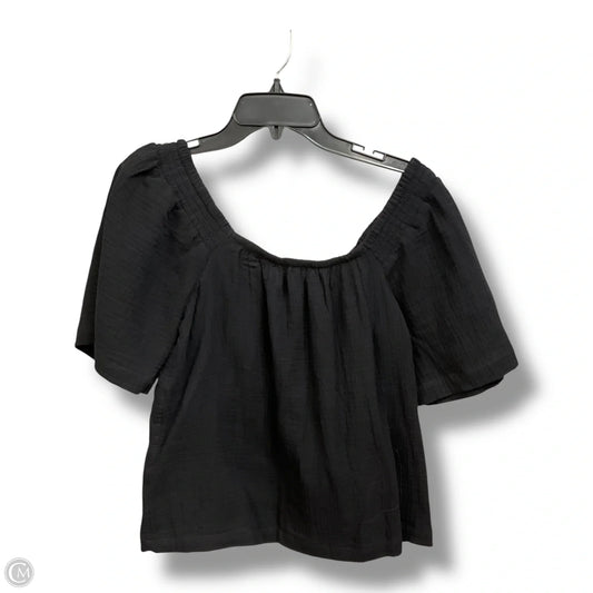 Top Short Sleeve By Maurices In Black, Size: M