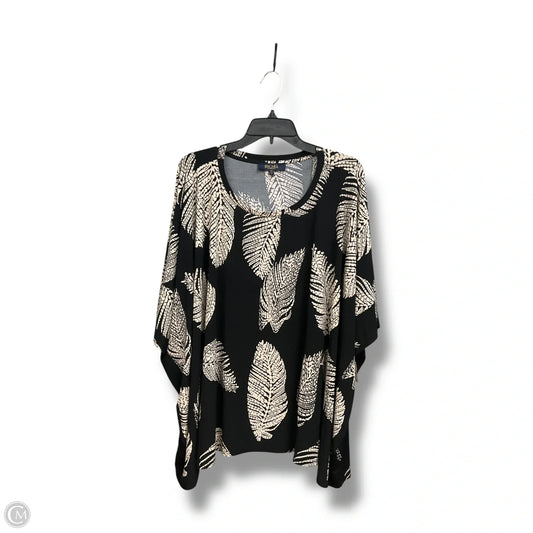 Blouse Short Sleeve By Rachel Roy In Black & Cream, Size: 2x