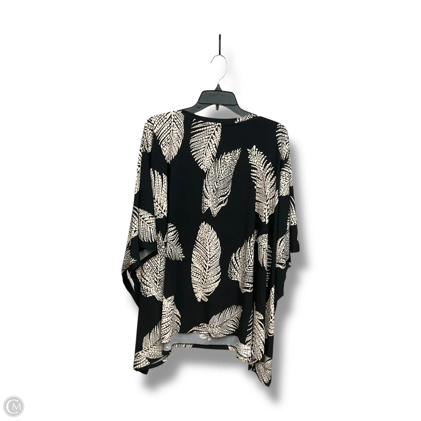Blouse Short Sleeve By Rachel Roy In Black & Cream, Size: 2x