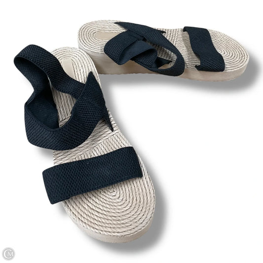 Sandals Heels Wedge By Cmc In Black & Tan, Size: 7