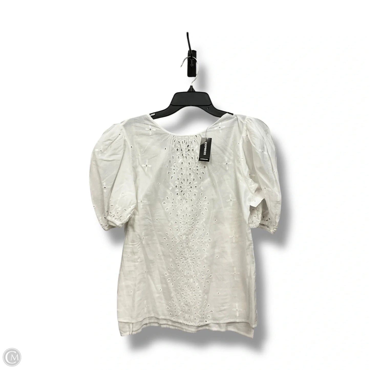 Top Short Sleeve By Express In White, Size: S