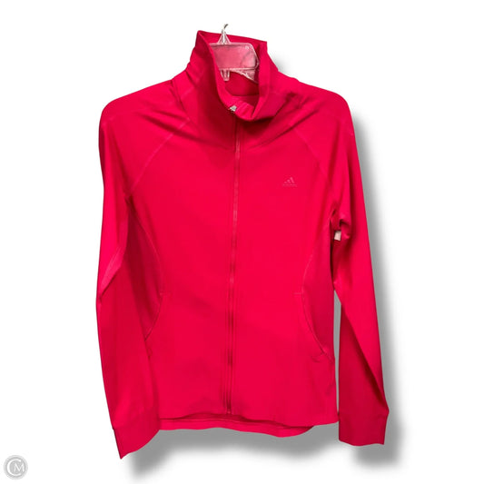 Athletic Jacket By Adidas In Pink, Size: M