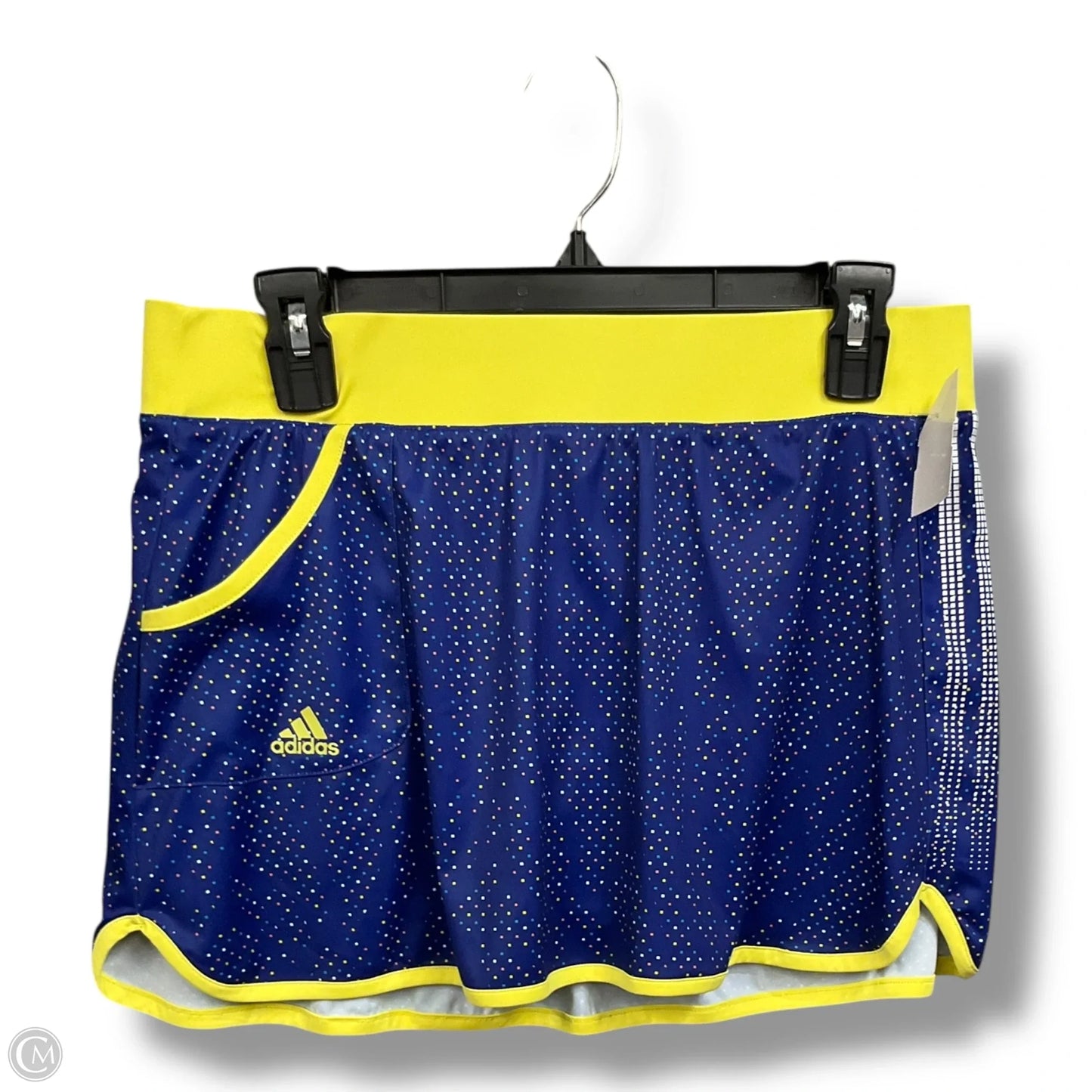 Athletic Skirt By Adidas In Blue & Yellow, Size: M