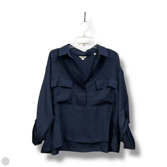 Blouse Long Sleeve By Max Studio In Blue, Size: Xl